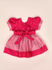 Tafetta Dress for Girls - Pink | BS25IN42PIA