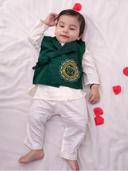 Cotton Kurta Pajama Set for Boys - Green | BS25IN45GRA