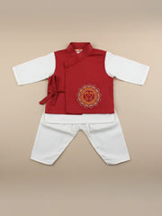 Cotton Kurta Pajama Set for Boys - Maroon | BS25IN45MRA