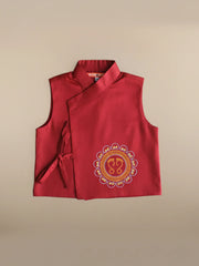 Cotton Kurta Pajama Set for Boys - Maroon | BS25IN45MRA