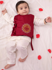 Cotton Kurta Pajama Set for Boys - Maroon | BS25IN45MRA