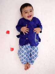 Cotton Dhoti Kurta Set for Boys - Sky Blue | BS25IN48BLA