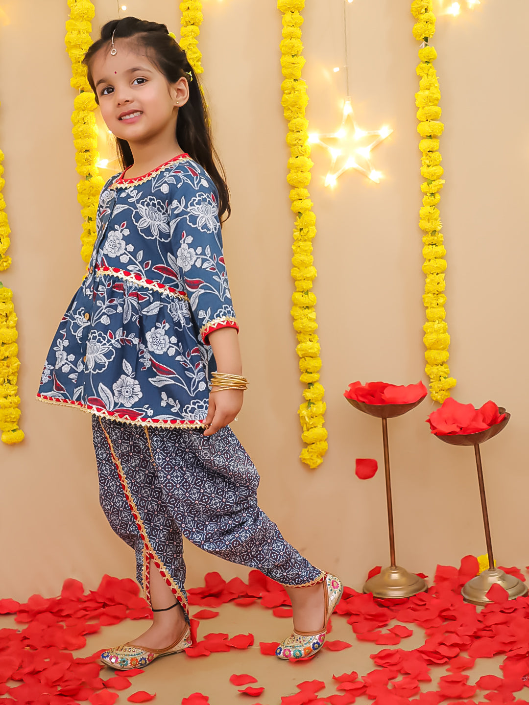 Ethnic Clothing Set for Girls - Blue | BS25IW02BLA | DesiQlo