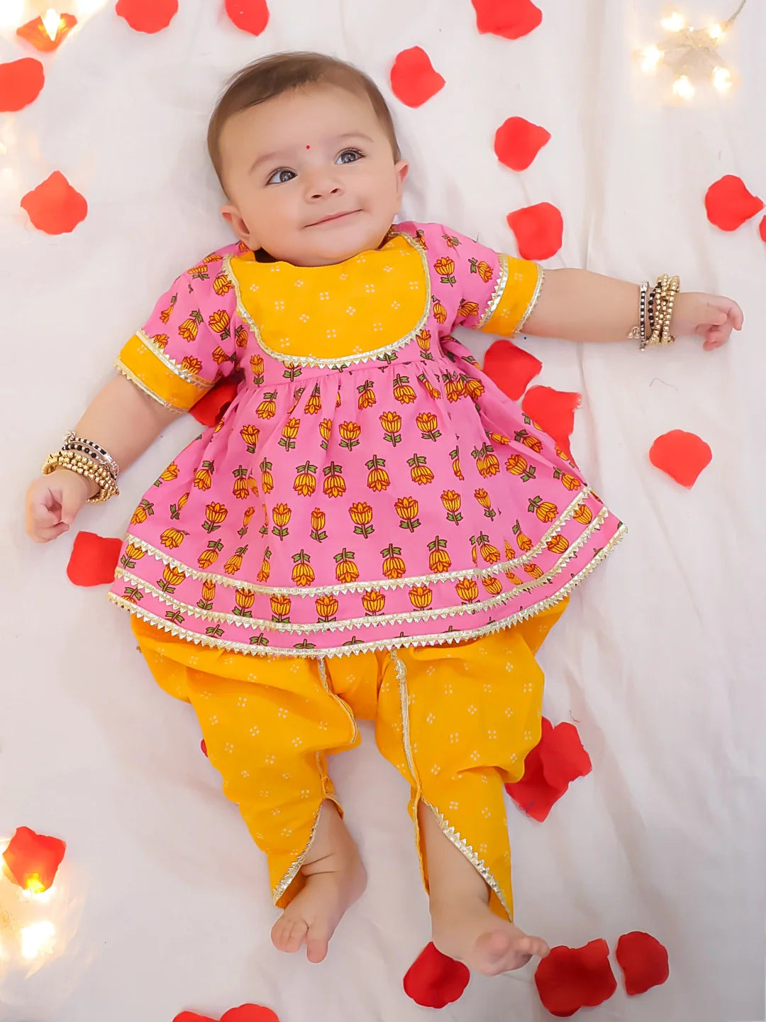 Ethnic Suit Set for Girls - Pink | BS25IW48PIA | DesiQlo