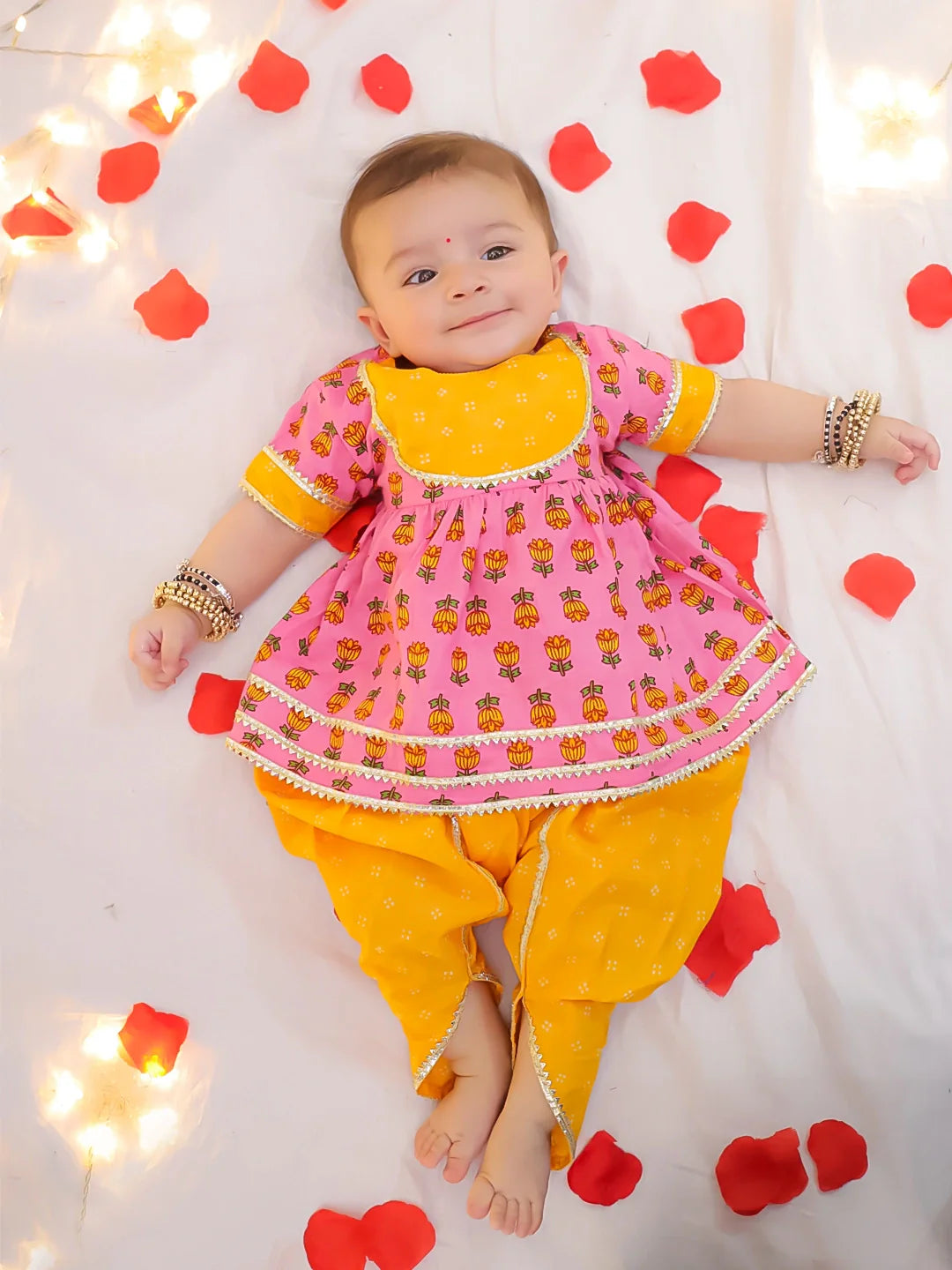 Ethnic Suit Set for Girls - Pink | BS25IW48PIA | DesiQlo