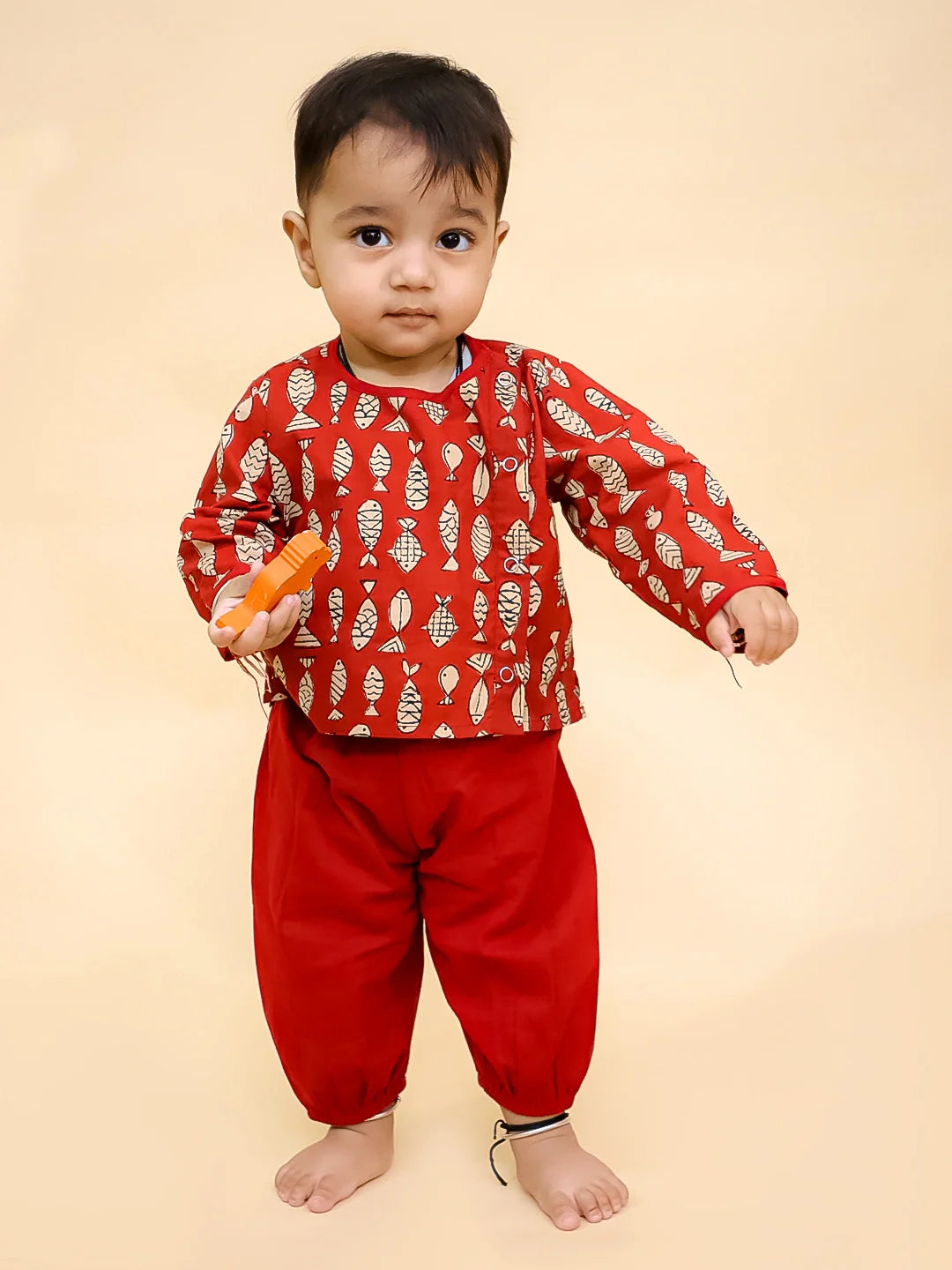Ethnic Clothing Set for Boys - Red | BS25JH04MRA