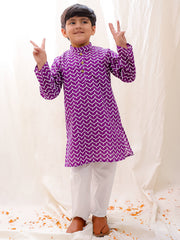 Kurta Pajama Set for Boys - Purple | BS25KP05PUA