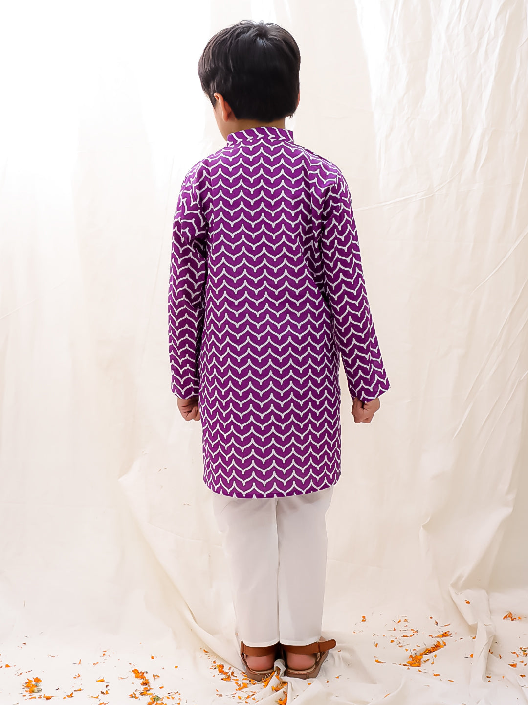 Kurta Pajama Set for Boys - Purple | BS25KP05PUA | DesiQlo