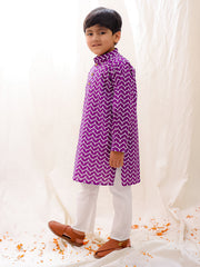 Kurta Pajama Set for Boys - Purple | BS25KP05PUA