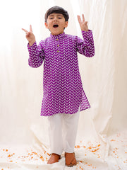 Kurta Pajama Set for Boys - Purple | BS25KP05PUA