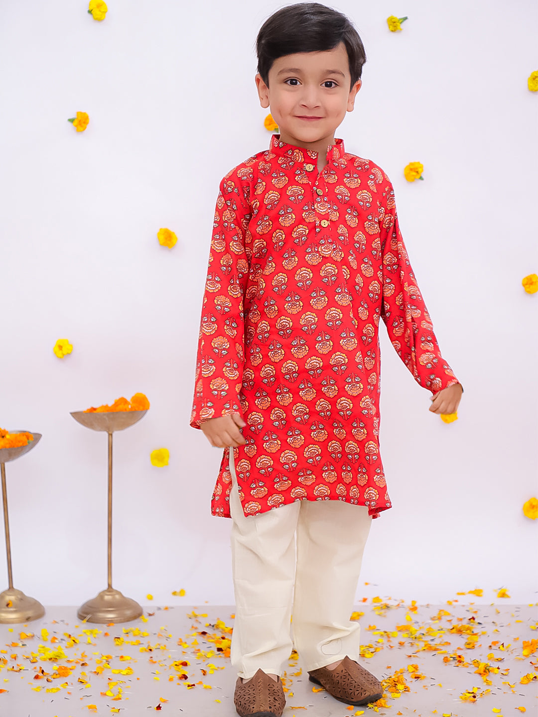 Kurta Pajama Set for Boys - Red | BS25KP05RDA
