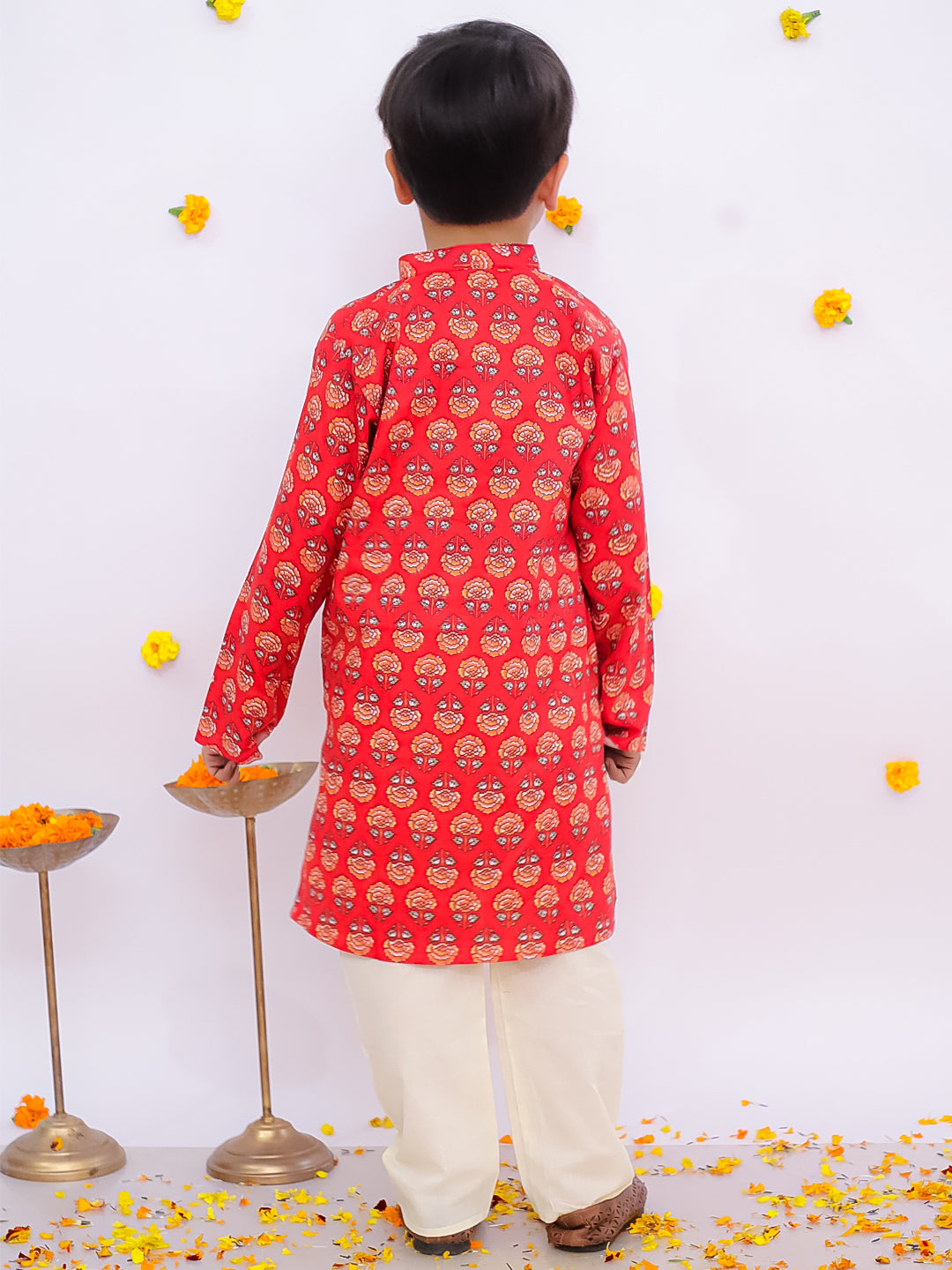 Kurta Pajama Set for Boys - Red | BS25KP05RDA | DesiQlo