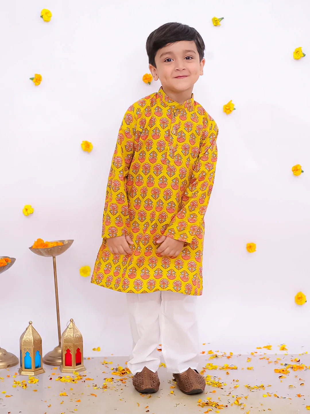 Kurta Pajama Set for Boys - Red | BS25KP05RDA | DesiQlo