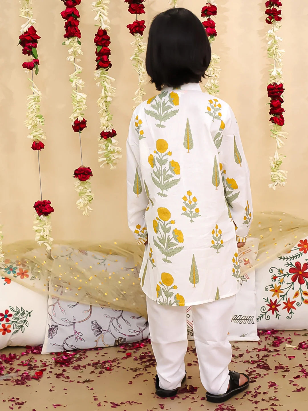 Kurta Pajama Set for Boys - Yellow | BS25KP08YLA | DesiQlo