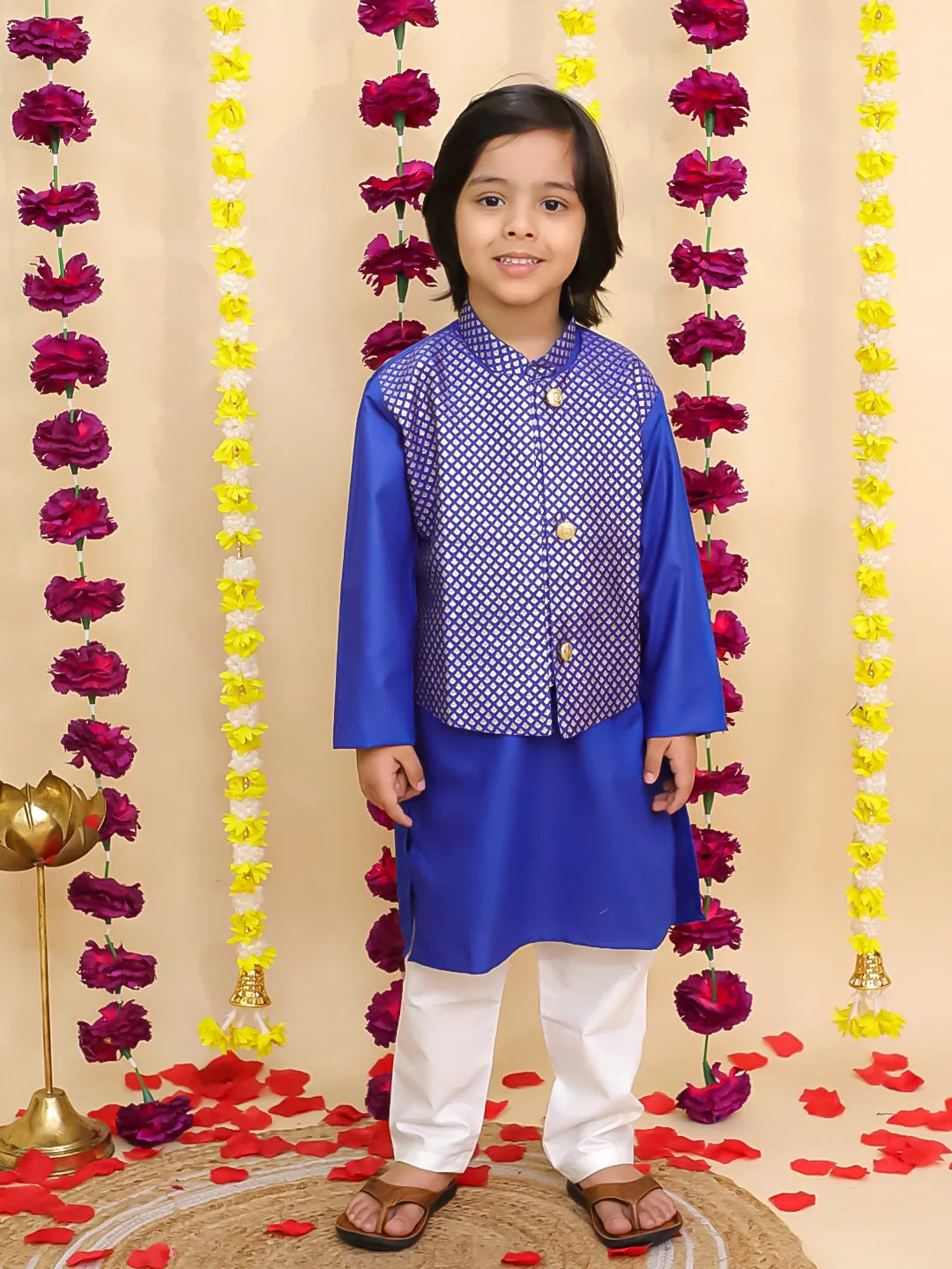 Kurta Pajama Set for Boys - Lilac | BS25KP09LCA | DesiQlo