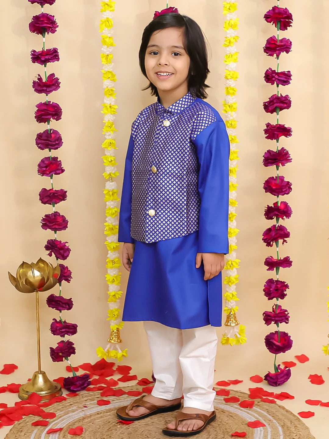 Kurta Pajama Set for Boys - Lilac | BS25KP09LCA | DesiQlo