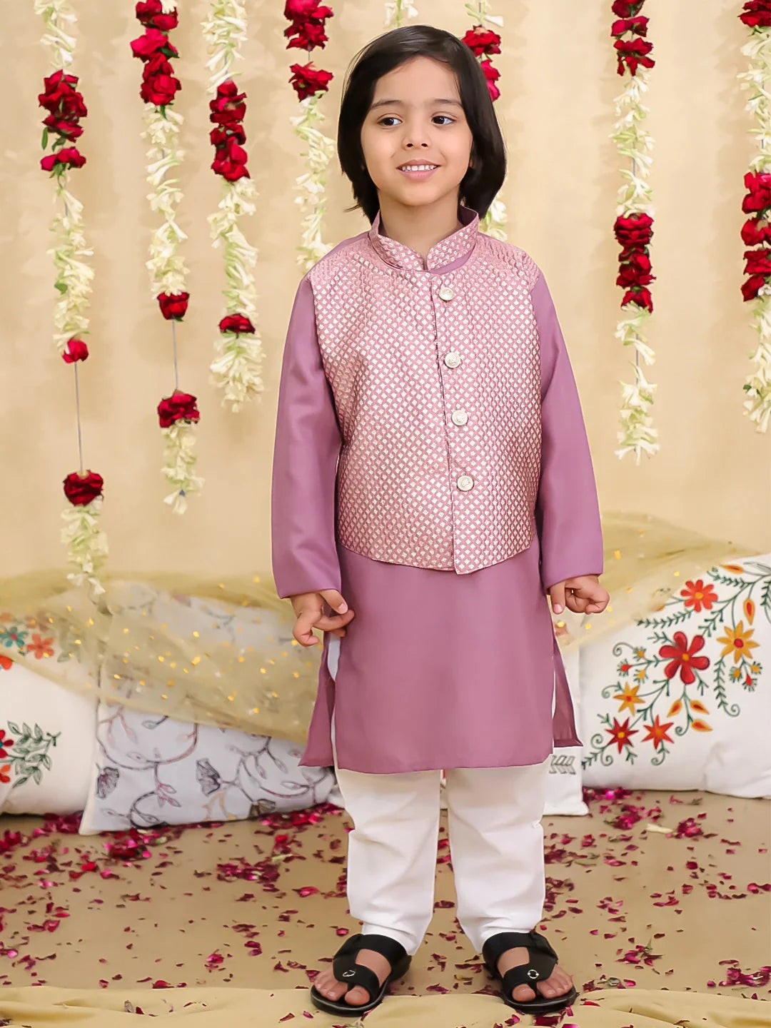 Kurta Pajama Set for Boys - Blue | BS25KP09BLA | DesiQlo