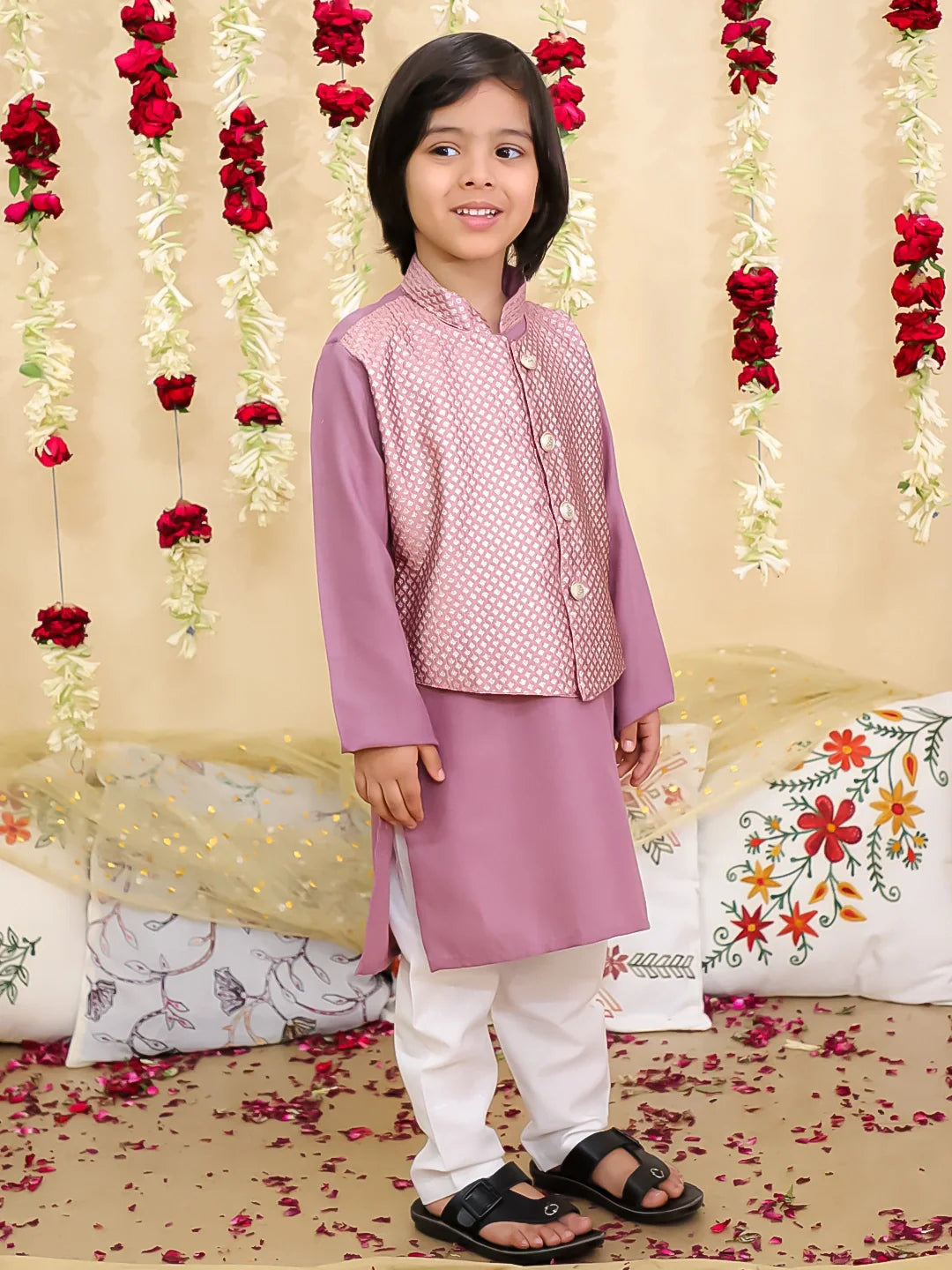 Kurta Pajama Set for Boys - Blue | BS25KP09BLA | DesiQlo