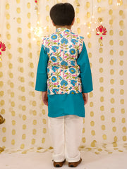 Cotton Kurta Pajama Set for Boys - Green | BS25KP10GRA