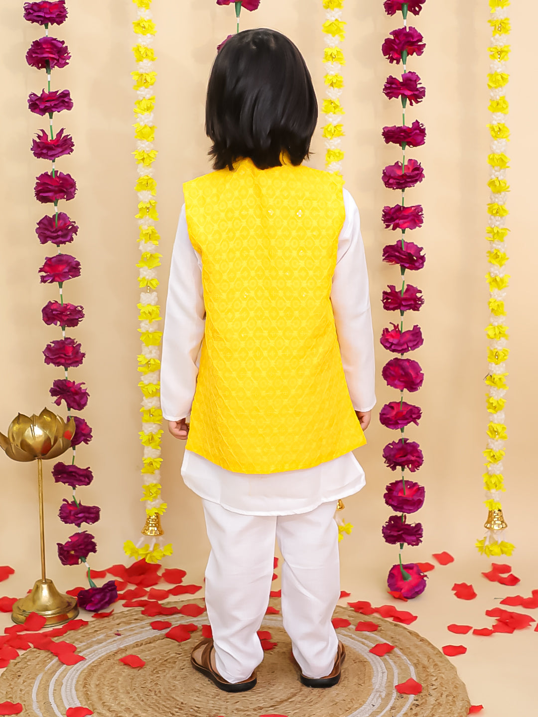 Kurta Pajama Set for Boys - Yellow | BS25KP12YLA | DesiQlo