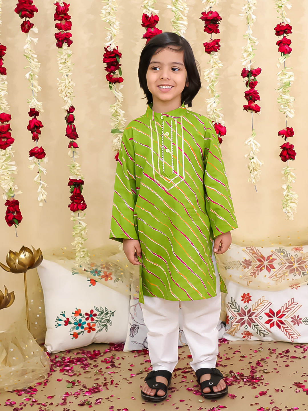 Kurta Pajama Set for Boys - Green | BS25KP13GRA