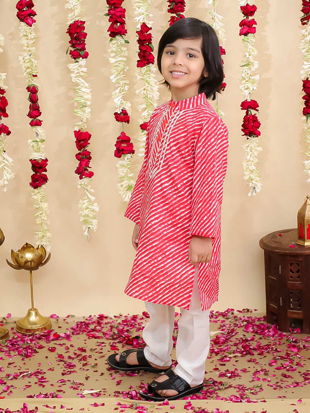 Kurta Pajama Set for Boys - Red | BS25KP13RDA | DesiQlo