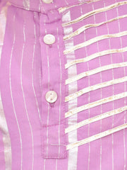 Cotton Kurta Pajama Set for Boys - Lilac | BS25KP14LCA