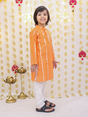Cotton Kurta Pajama Set for Boys - Orange | BS25KP14ORA
