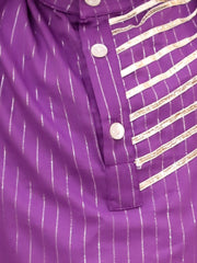 Cotton Kurta Pajama Set for Boys - Purple | BS25KP14PUA