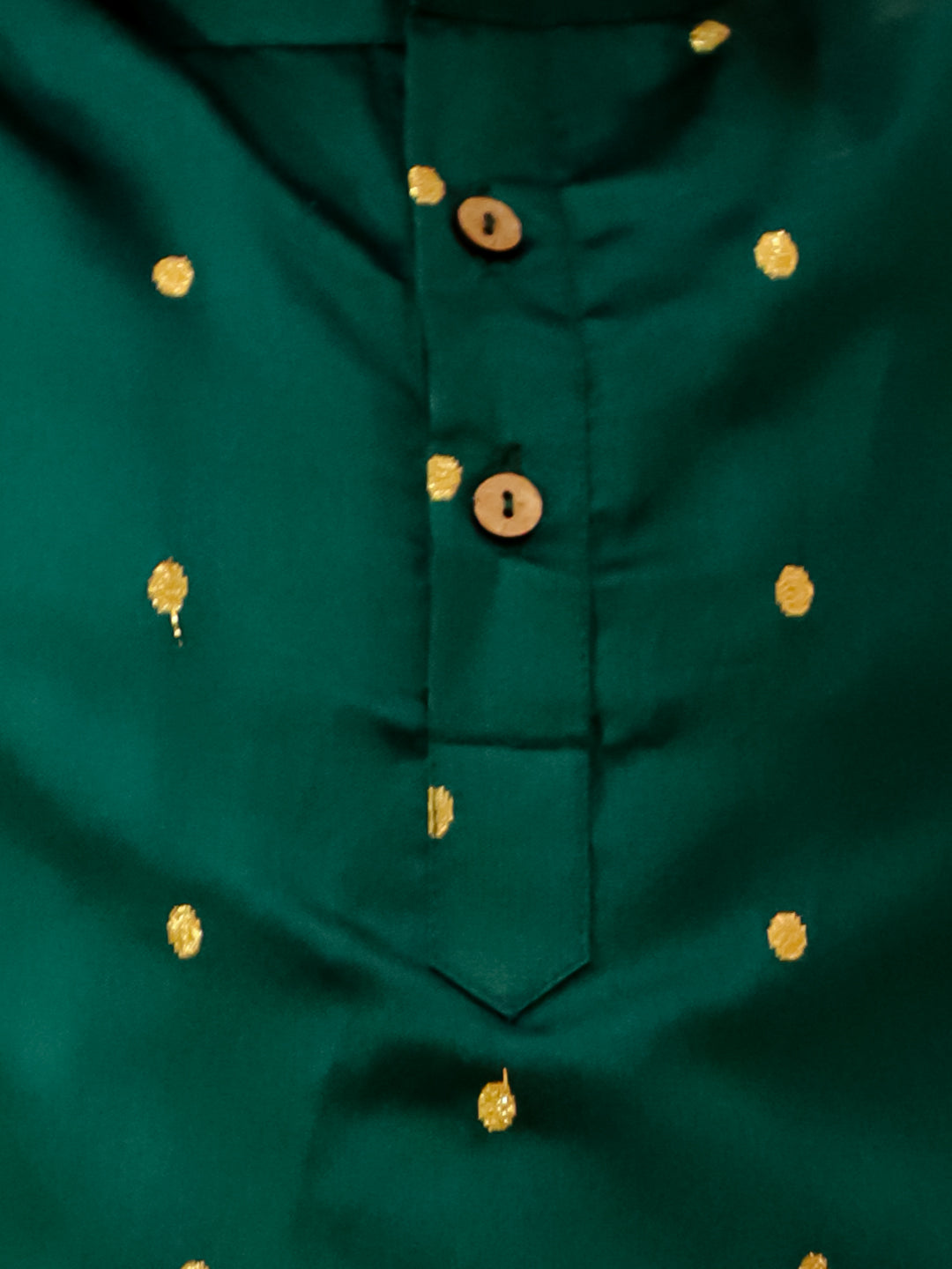 Tafetta Kurta Pajama Set for Boys - Green | BS25KP15GRA | DesiQlo