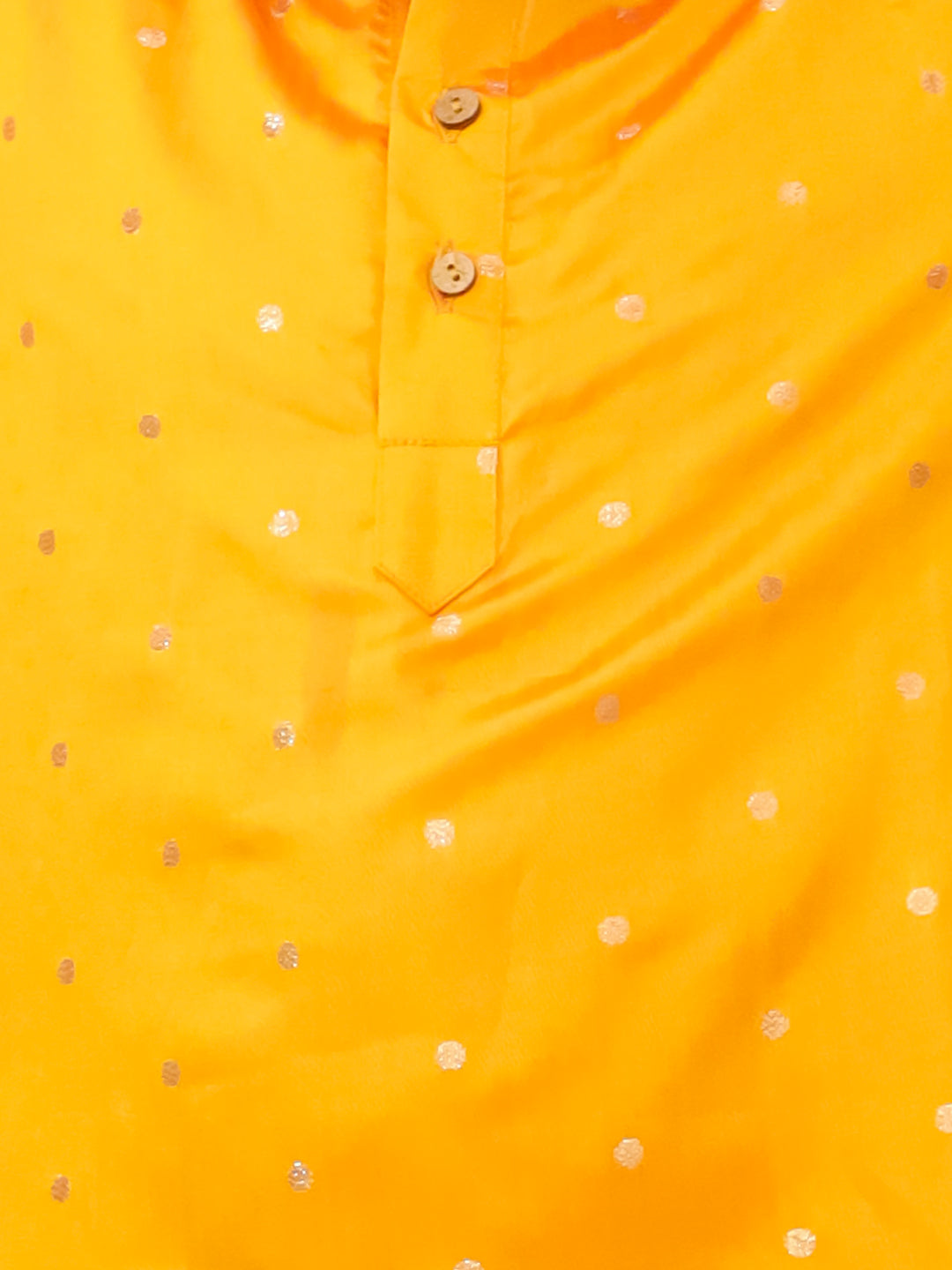 Tafetta Kurta Pajama Set for Boys - Orange | BS25KP15ORA | DesiQlo