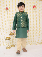 Kurta Pajama Set for Boys - Green | BS25KP17GRA