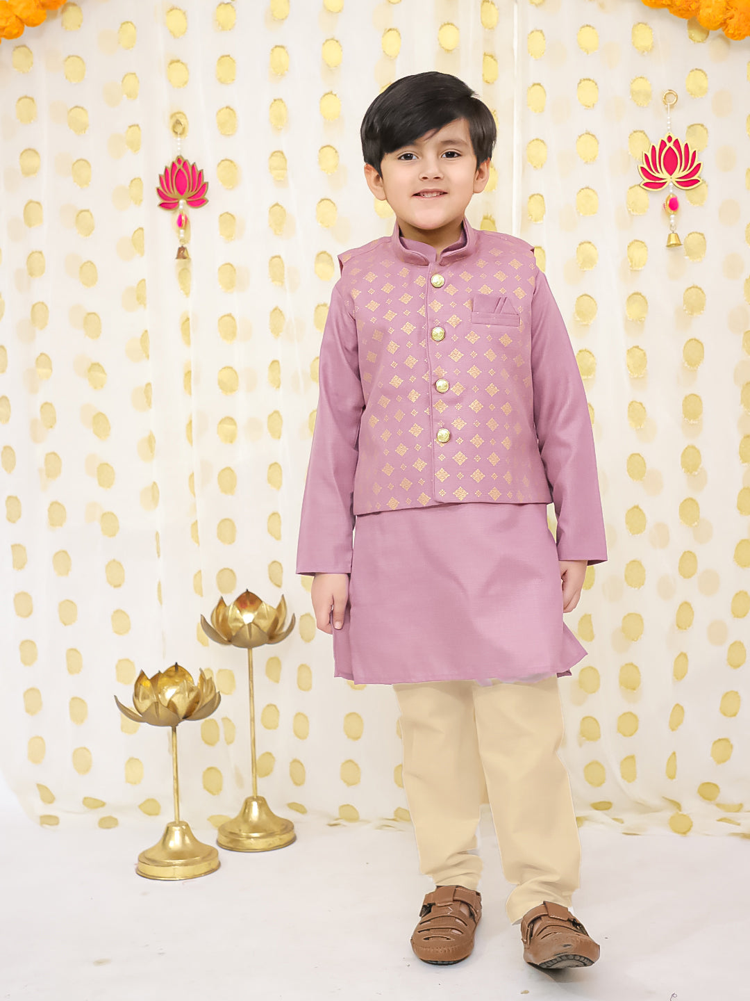 Kurta Pajama Set for Boys - Green | BS25KP17GRA | DesiQlo