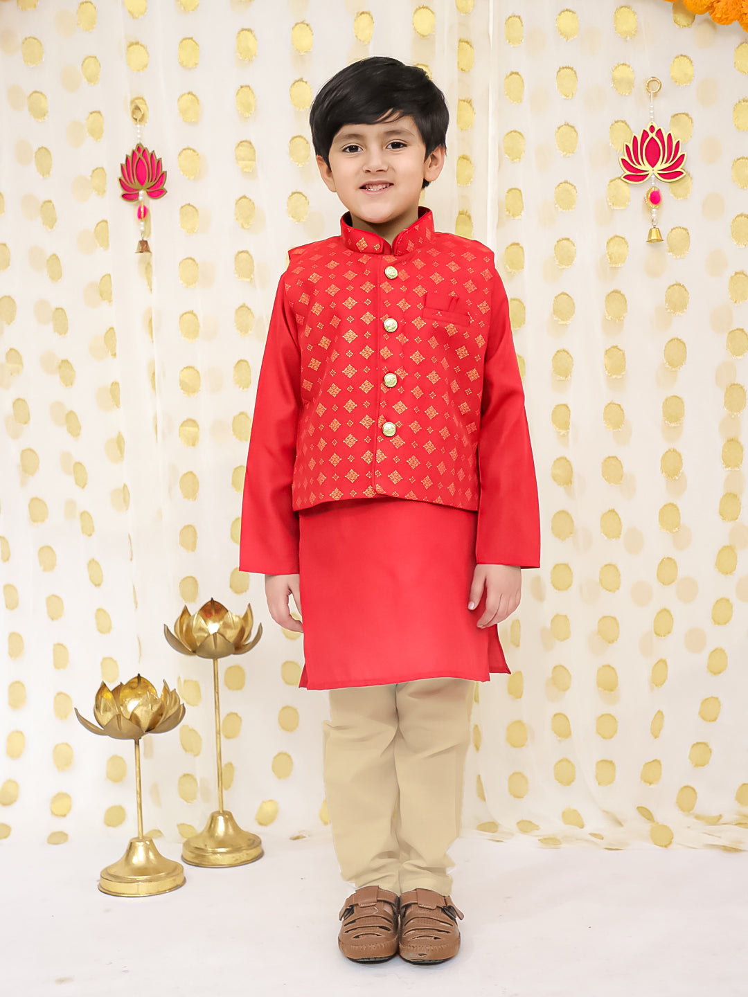 Kurta Pajama Set for Boys - Purple | BS25KP17PUA | DesiQlo
