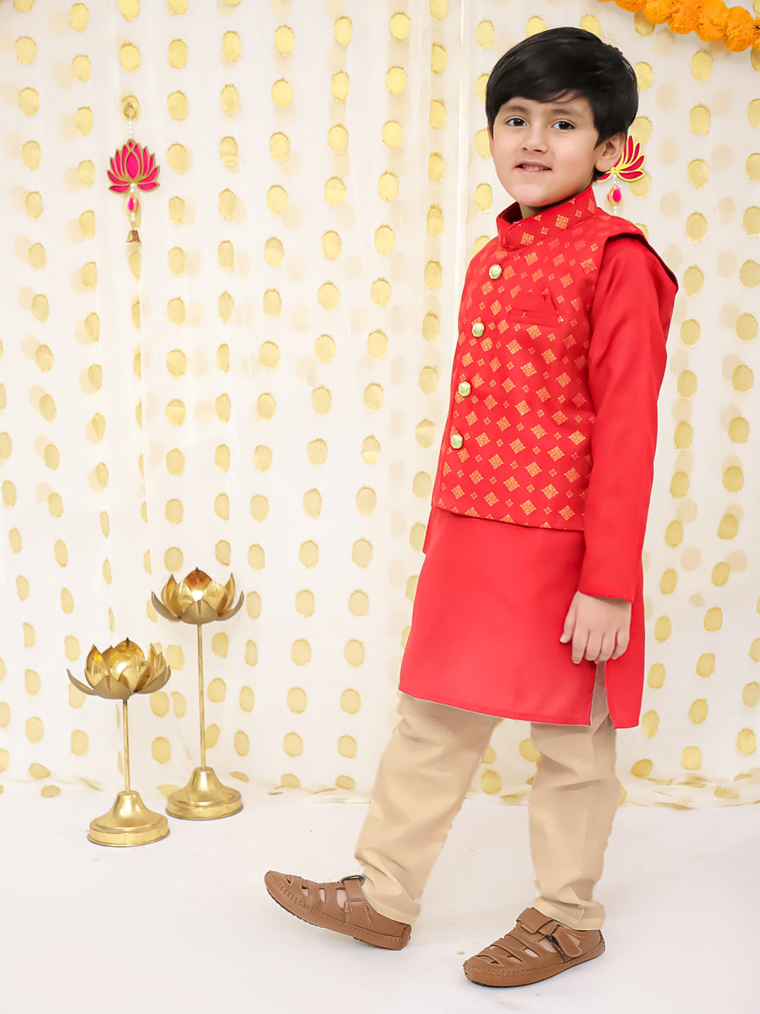 Kurta Pajama Set for Boys - Purple | BS25KP17PUA | DesiQlo