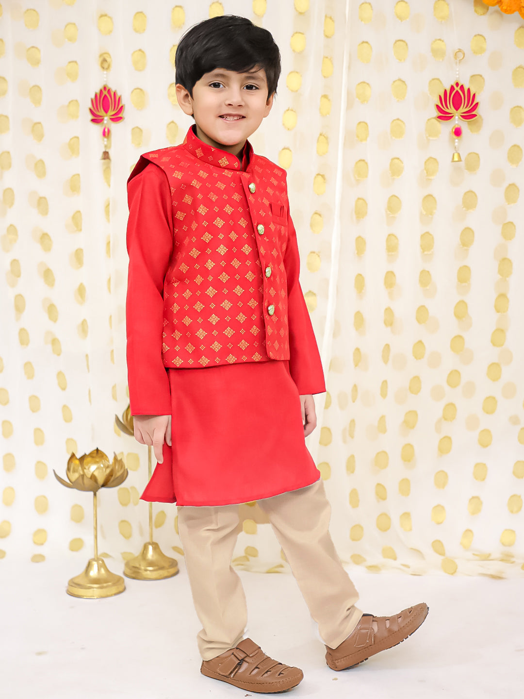 Kurta Pajama Set for Boys - Purple | BS25KP17PUA | DesiQlo