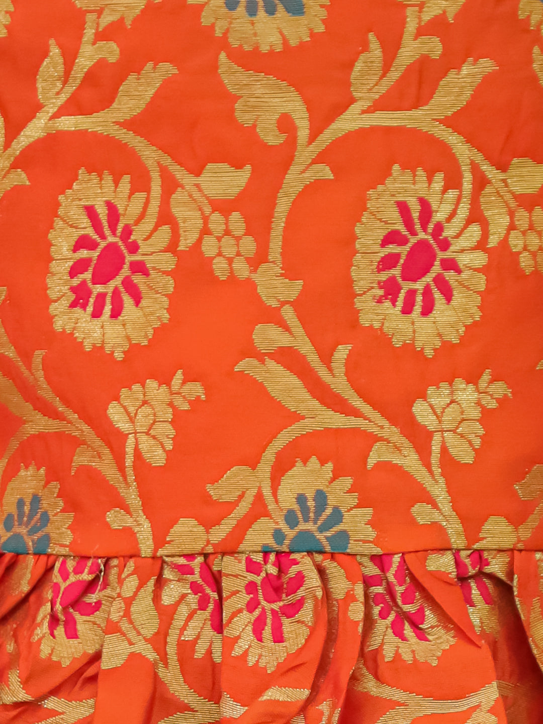 Lehenga Choli Set for Girls - Orange | BS25LC14ORA | DesiQlo