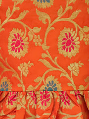 Lehenga Choli Set for Girls - Orange | BS25LC14ORA