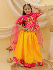 Lehenga Choli Set for Girls - Pink | BS25LC14PIA