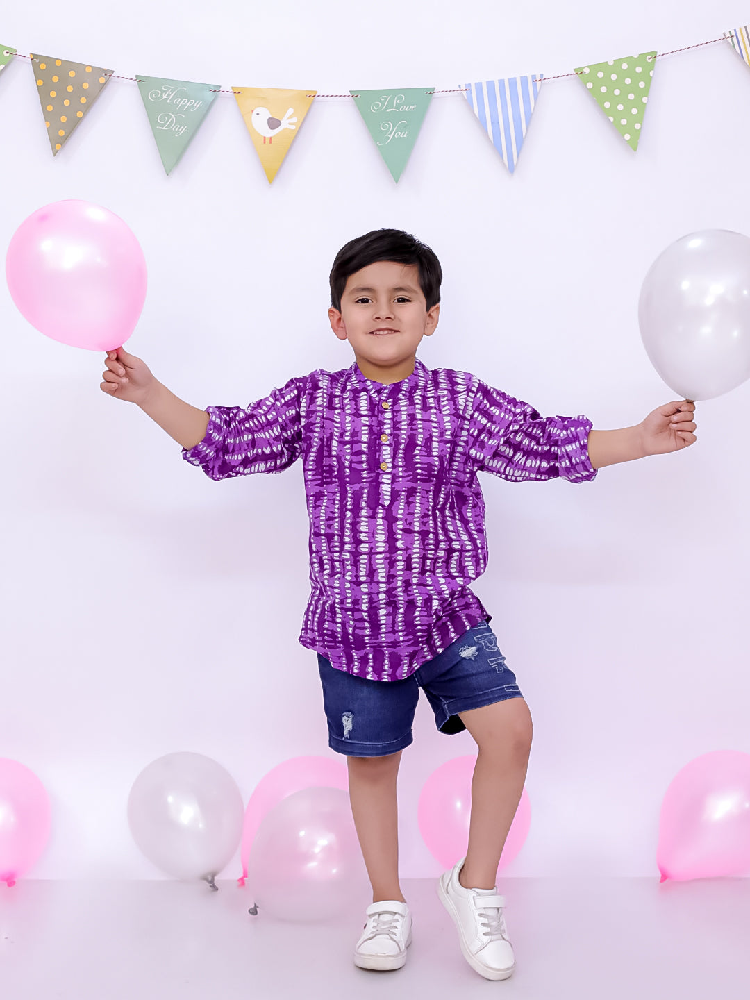 Short Kurta for Boys - Red | BS25SK01RDA | DesiQlo