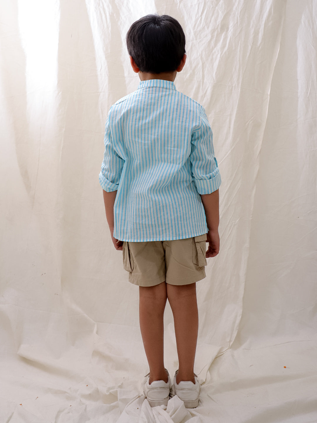 Short Kurta for Boys - Blue | BS25SK02BLA | DesiQlo
