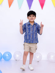 Short Kurta for Boys - Indigo | BS25ST01INA