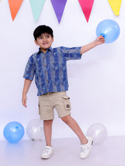 Short Kurta for Boys - Indigo | BS25ST01INA