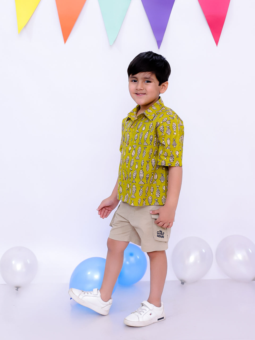Short Kurta for Boys - Indigo | BS25ST01INA | DesiQlo