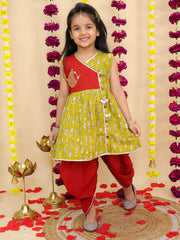 Ethnic Suit Set for Girls - Mustard | BS25SU01MRA