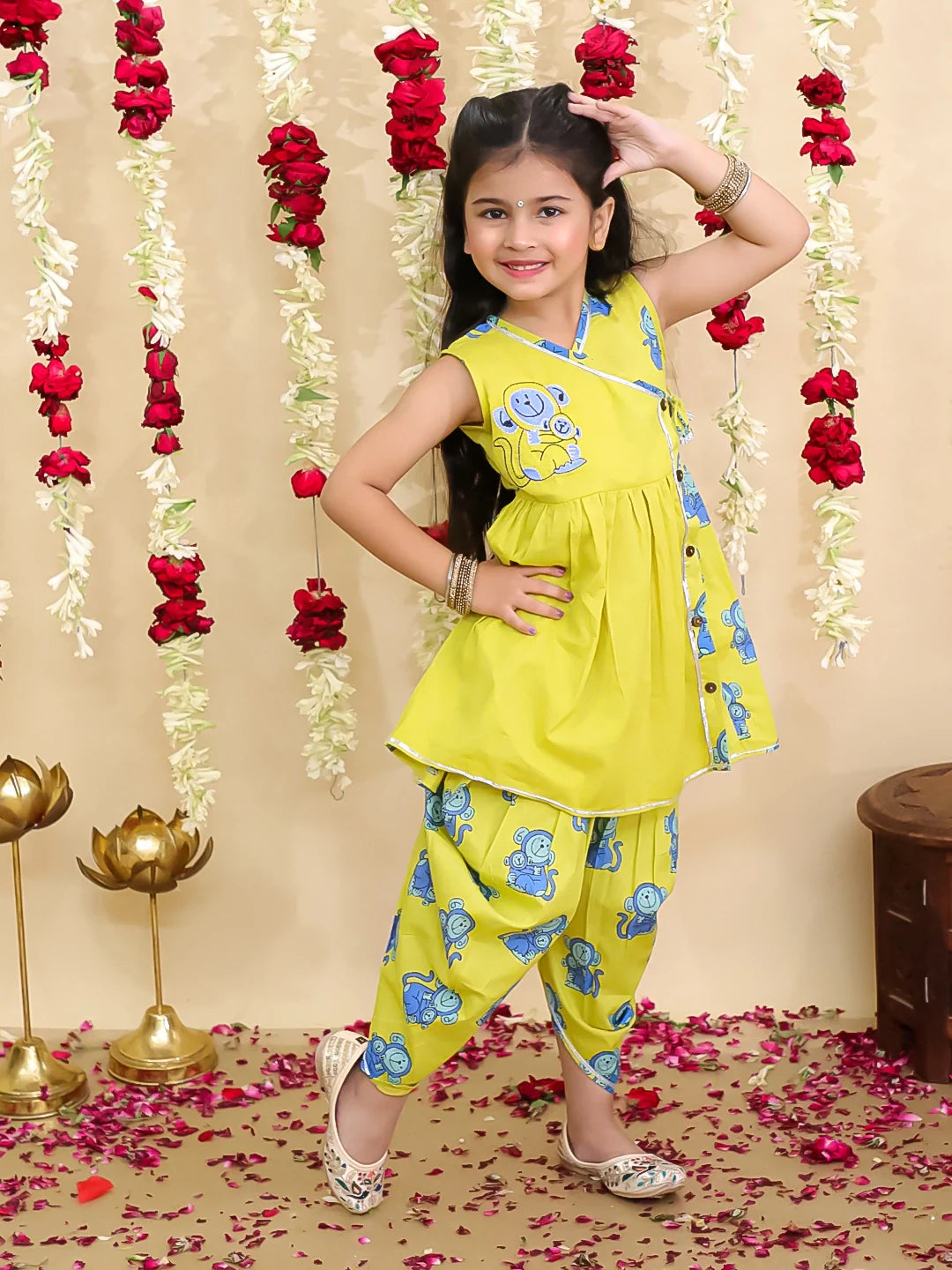 Ethnic Suit Set for Girls - Mustard | BS25SU01MRA | DesiQlo