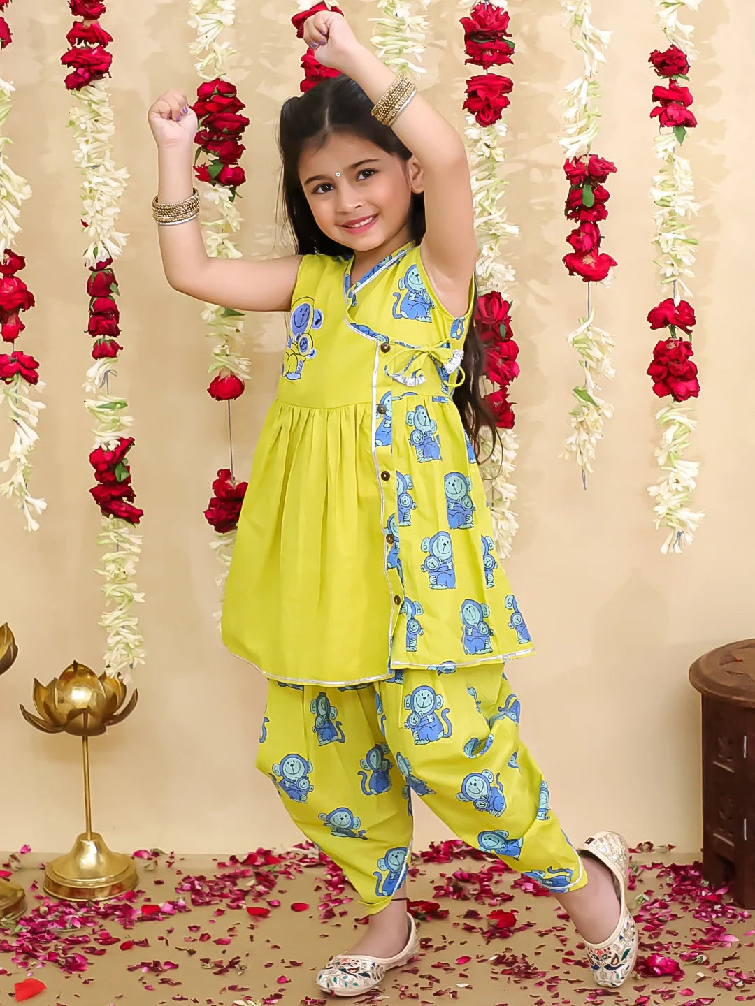 Ethnic Suit Set for Girls - Mustard | BS25SU01MRA | DesiQlo