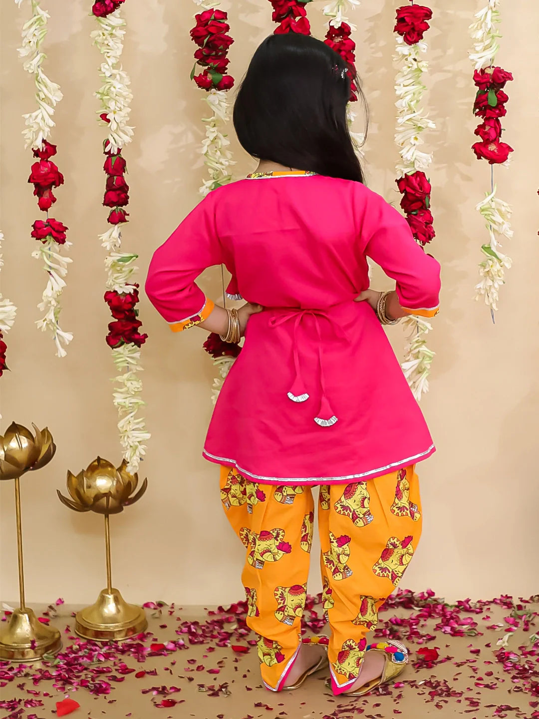 Ethnic Suit Set for Girls - Red | BS25SU02PUA | DesiQlo