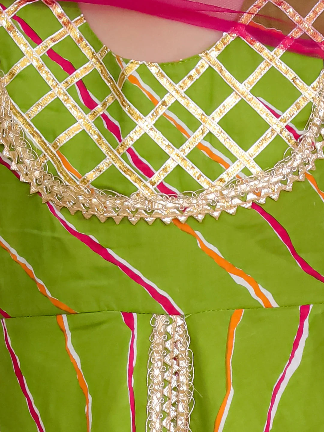 Ethnic Suit Set for Girls - Green | BS25SU14GRA | DesiQlo