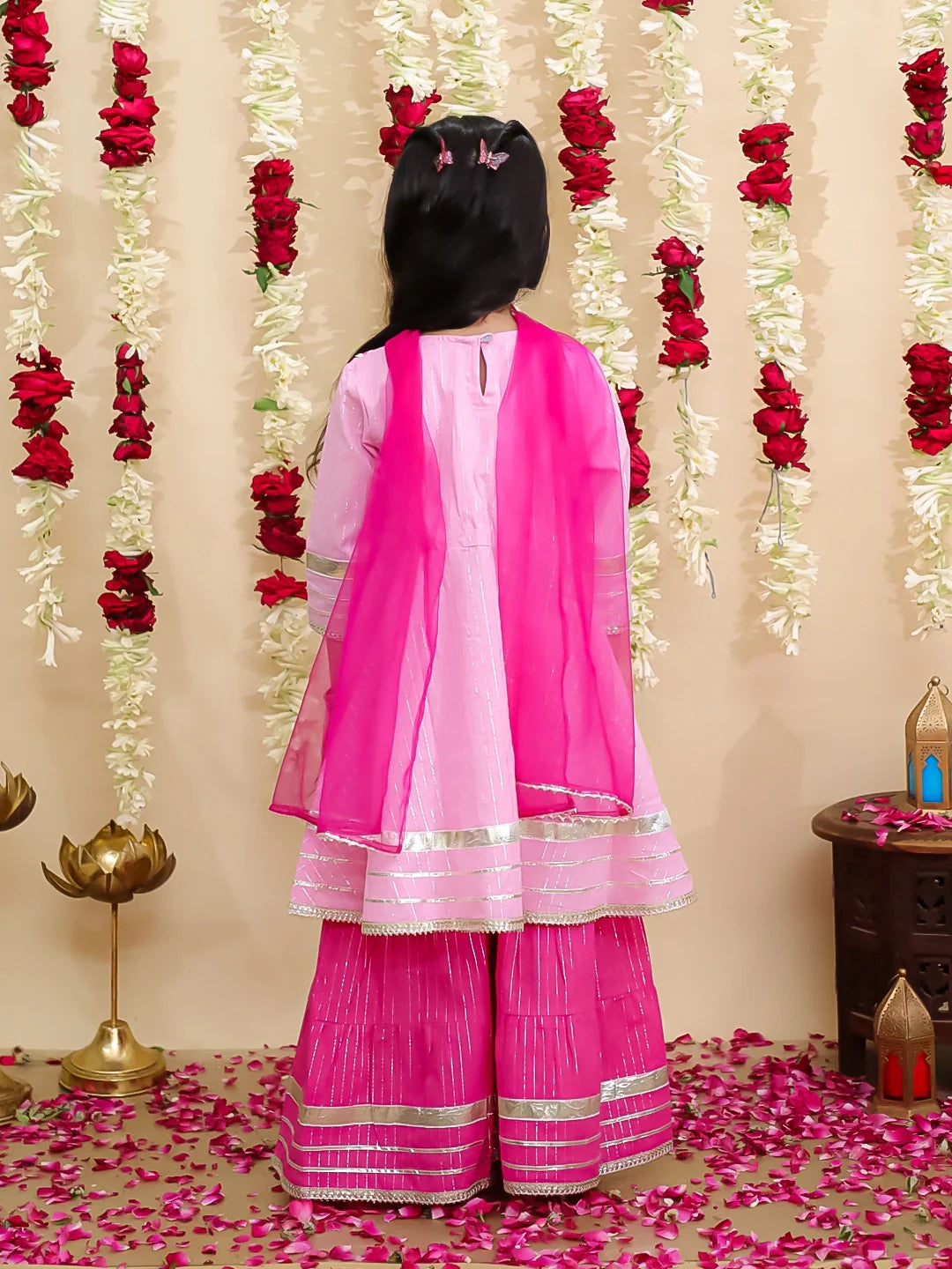 Ethnic Suit Set for Girls - Pink | BS25SU14PIA | DesiQlo